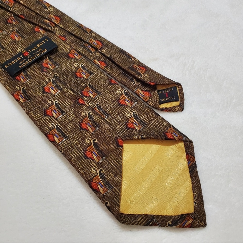 Robert Talbott Classic Patterned Silk Tie. Size Os - image 5